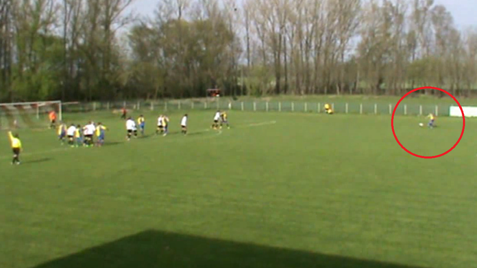 Priamy kop z 35 metrov