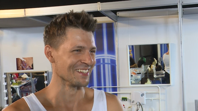 Juraj Loj na tréningu šou Tvoja tvár znie povedome.