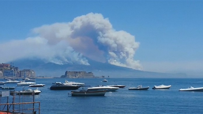 Požiare a sucho v Taliansku.