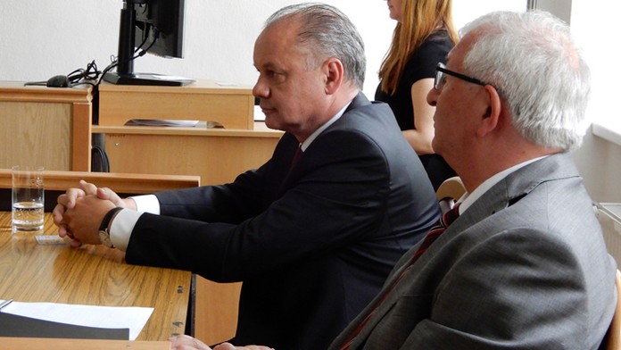 Prezident Andrej Kiska na popradskom okresnom súde.