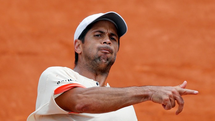 Fernando Verdasco v 3. kole Roland Garros proti Grigorovi Dimitrovovi.