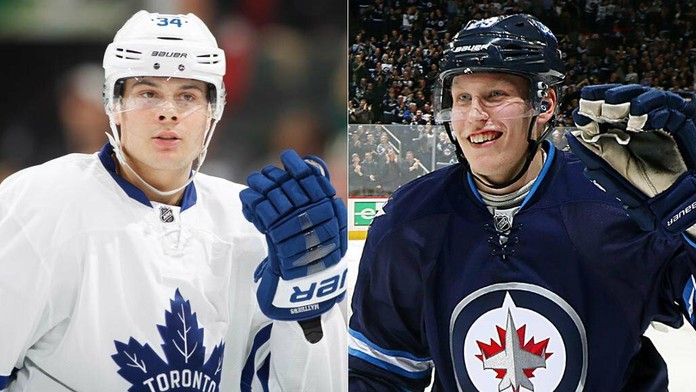 Auston Matthews (vľavo) a Patrik Laine.