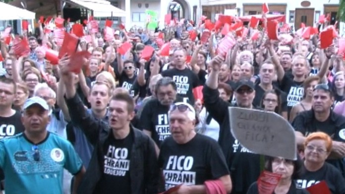 Protest v Trenčíne.