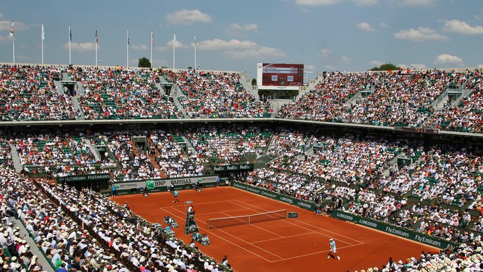 Pohľad na centrálny dvorec Philippea Chatriera