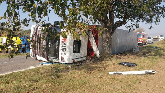 Nehoda kamiónu pri Nitre.