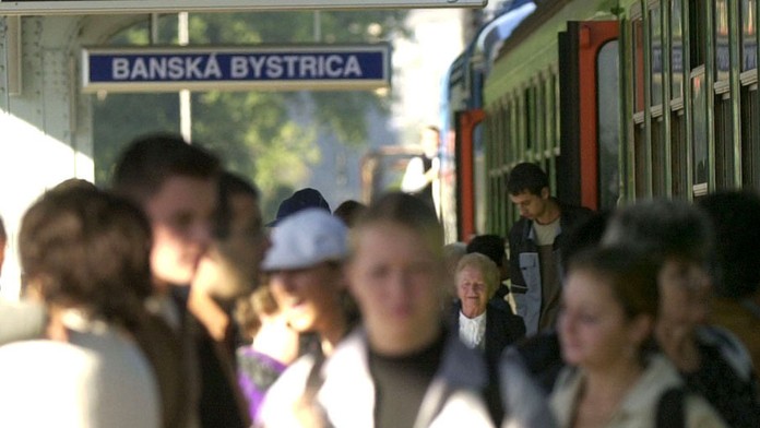 Železničná stanica v Banskej Bystrici.
