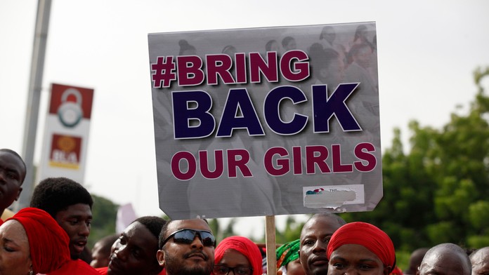Nigérijčania protestné zhromaždenie v Chiboku 