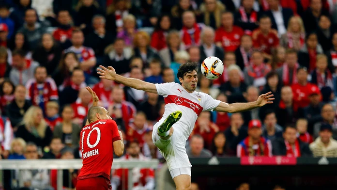 Zápas nemeckej Bundesligy medzi FC Bayern a VfB Stuttgart