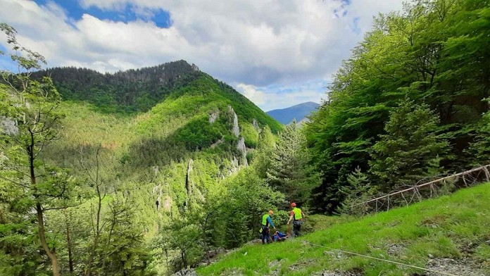 Záber z miesta tragickej udalosti.