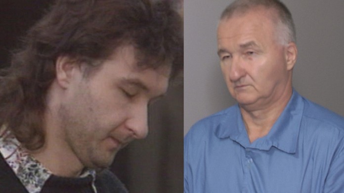 Ľubor Masár - na snímke vpravo počas procesu v roku 1991 a dnes.