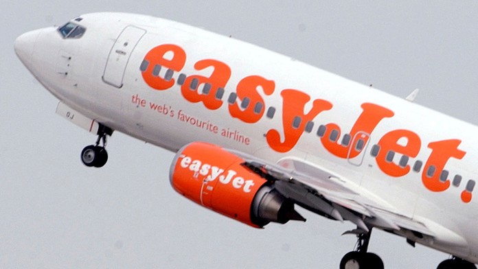 Archívna snímka lietadla easyJet.