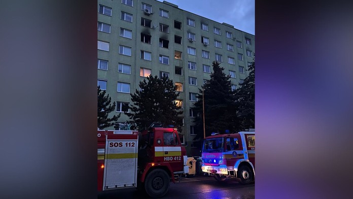 Požiar bytu v Prievidzi.