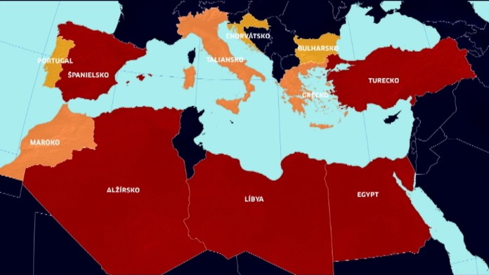 Najväčšia pravdepodobnosť teroristických útokov je v arabských krajinách.