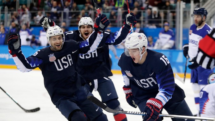 Slovenská radosť v dueli na ZOH 2018 proti USA.