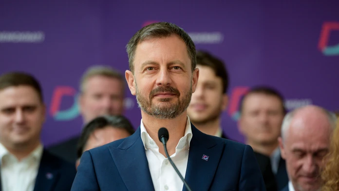 Na snímke predseda strany Demokrati Eduard Heger