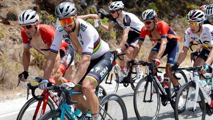 Peter Sagan počas 3. etapy na Vuelte 2018.