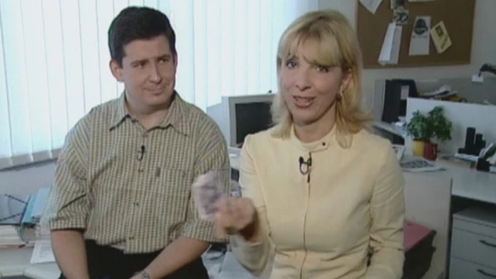 Moderátori relácie Lampáreň Partik Herman a Eva Černá.