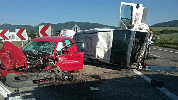 Nehoda pri Trenčíne.