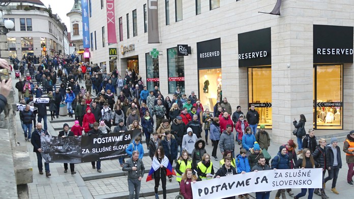 Zhromaždenie v Žiline.