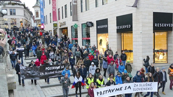 Zhromaždenie v Žiline.