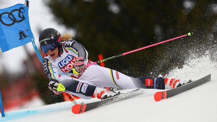 Alpská lyžiarka Sara Hectorová v obrovskom slalome na MS v Are.