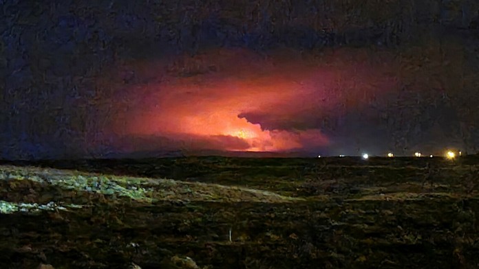 Explózia sopky na Islande.