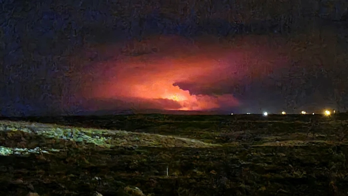 Explózia sopky na Islande.