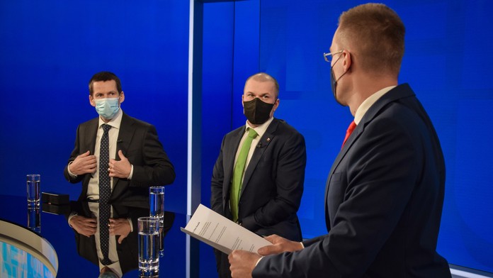 Štefan Hamran a Peter Kovařík pred vysielaním.