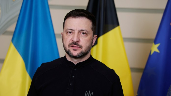 Na snímke ukrajinský prezident Volodymyr Zelenskyj.
