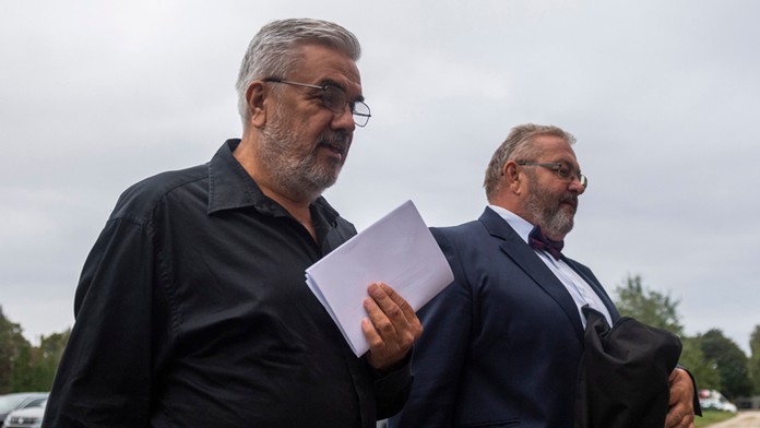 Štefan Ágh a  jeho obhajca František Neszméry.