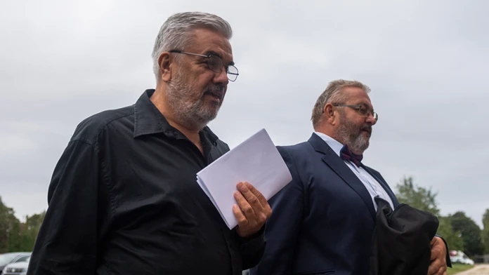 Štefan Ágh a  jeho obhajca František Neszméry.