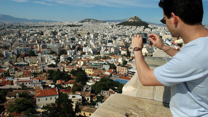 Grécko, Atény, Akropola, turista