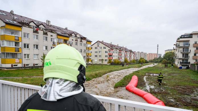 Vybrežený potok v Pezinku