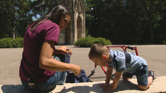 Ľubica Porubcová so synom Ivankom.