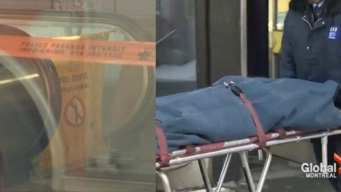 Mŕtva žena na eskalátoroch