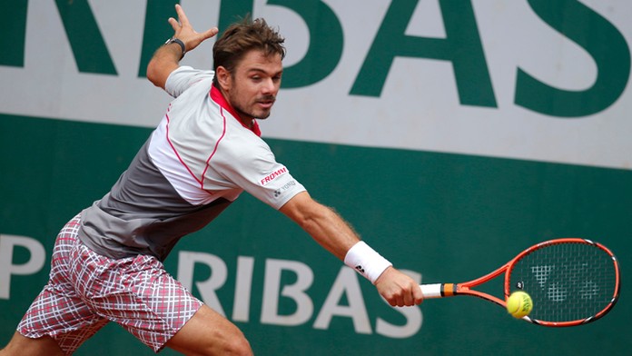 Stanislas Wawrinka na Roland Garros.