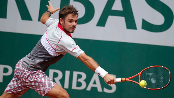 Stanislas Wawrinka na Roland Garros.