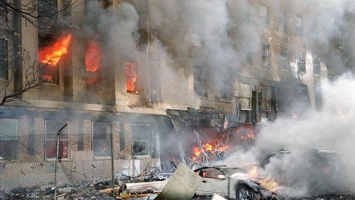 Záber z 11. septembra 2001.