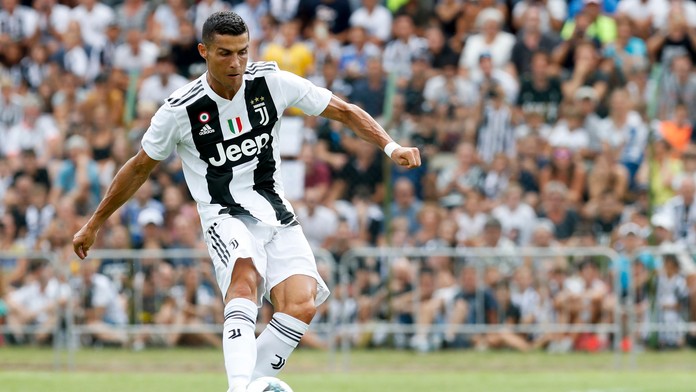 Cristiano Ronaldo už v drese Juventusu počas prípravného zápasu.