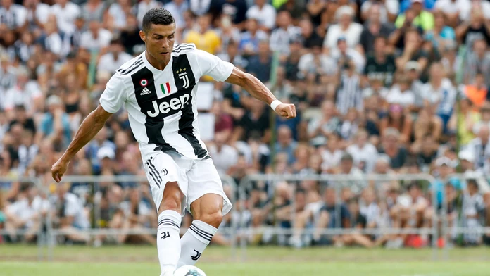 Cristiano Ronaldo už v drese Juventusu počas prípravného zápasu.