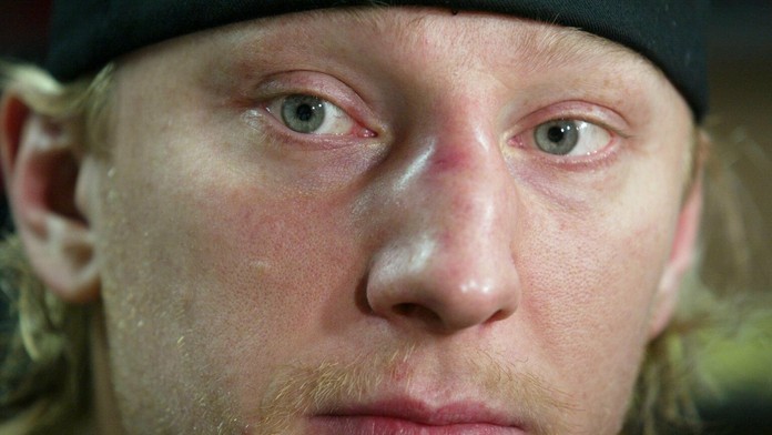 Marián Hossa ako 25-ročný počas svojej poslednej sezóny v Ottawe. (archív 2004)