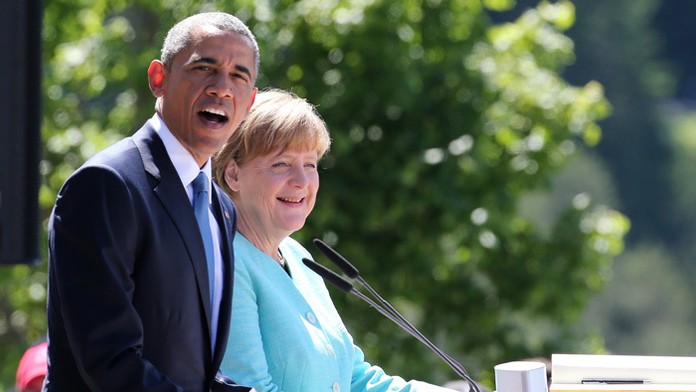 Barack Obama a Angela Merkelová