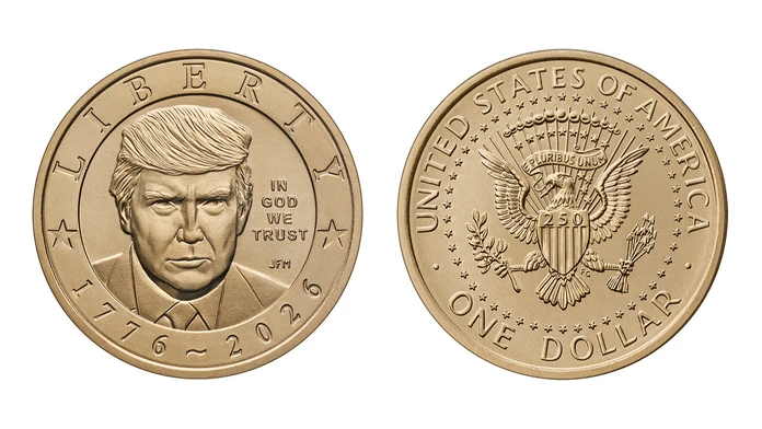 Trump už má aj vlastnú mincu. Stal sa druhým žijúcim prezidentom na americkej mene