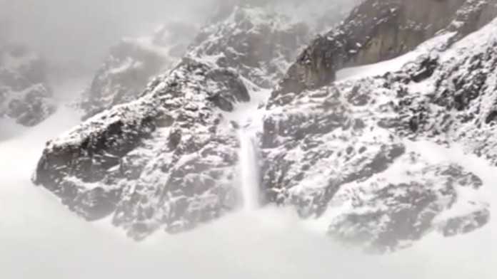 Lavína v Malej studenej doline.