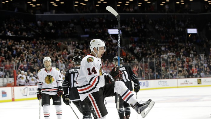 Radosť Richarda Pánika po góle do siete New Yorku Islanders.