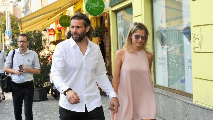 Veronika Kopřivová a Jaromír Jágr