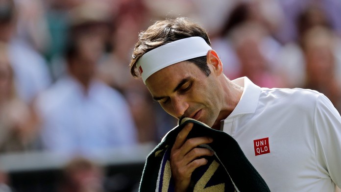 Tenista Novak Djokovič vo finále Wimbledonu.