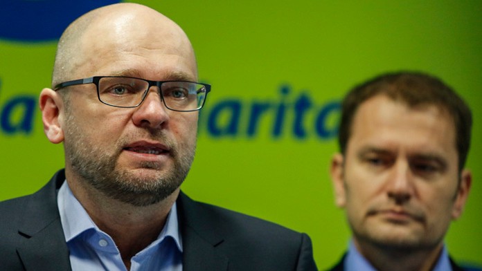 Predseda SaS Richard Sulík a predseda hnutia OĽaNO-NOVA Igor Matovič. 