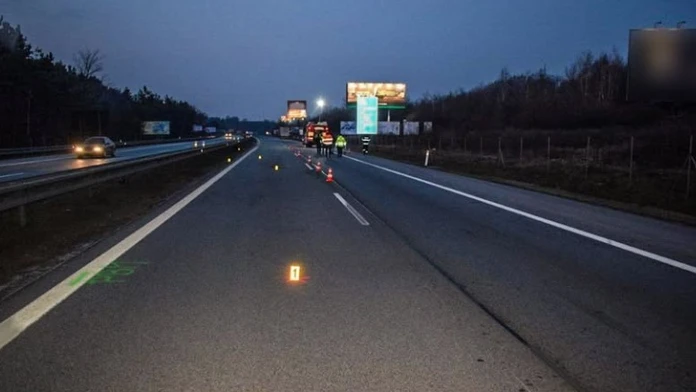 Cesta pri vjazde do Košíc, kde vodič zrazil chodca.