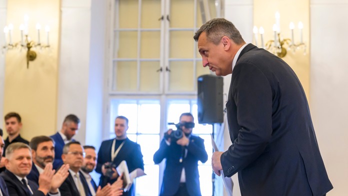 Na snímke predseda SNS Andrej Danko